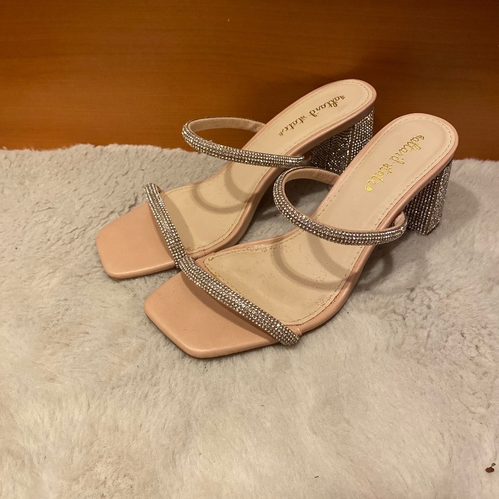 Altar’d State Rhinestone Holiday Strappy Heels - Size 6.5 - Brand New, Not Worn